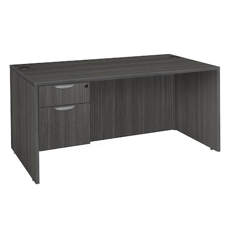 Regency Legacy Single Pedestal Desks, 35 D X 29 H, 71 W X Wood, Ash Grey LSP7135AG